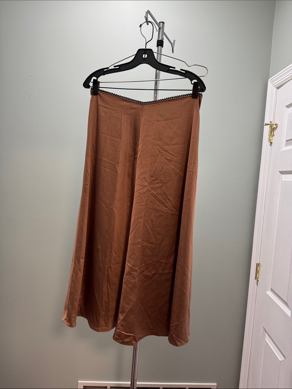 Zara Rust Brown Midi Skirt